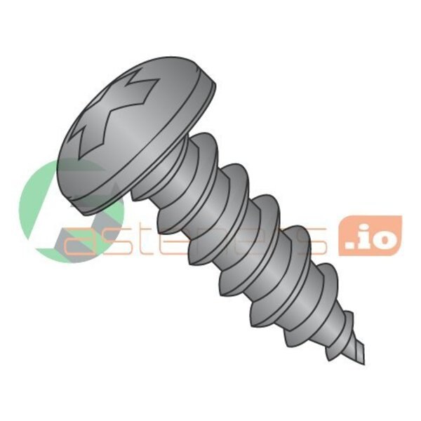 Self-Drilling Screw, #6 x 7/16 in, Black Oxide Steel Pan Head Phillips Drive, 10000 PK, Newport Fasteners, Mfr#: 405841